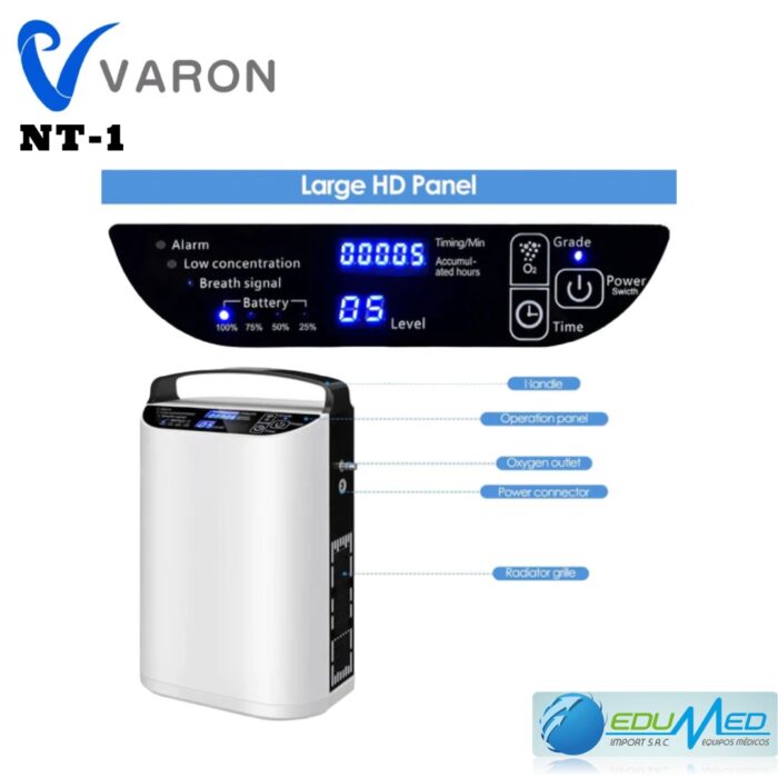 CONCENTRADOR DE OXIGENO PORTATIL DE 5 L VARON NT-1 - Imagen 3