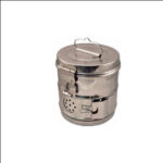 TAMBOR DE ACERO INOXIDABLE 10 X 10 CM ORIGEN: NACIONAL